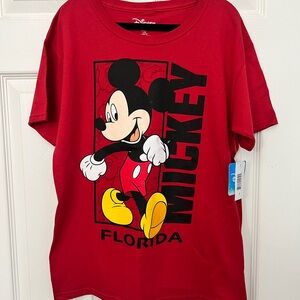 Disney Red Mickey Mouse Florida Kids T-Shirt
